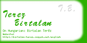 terez birtalan business card