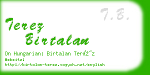 terez birtalan business card